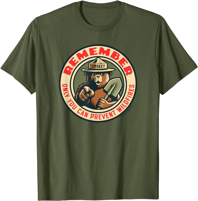 Remember Only You Vintage Smokey Bear Seal Retro T-Shirt