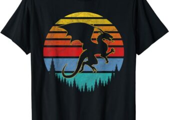 Retro Dragon Vintage Castle Dungeon Fantasy Tabletop Gamer T-Shirt