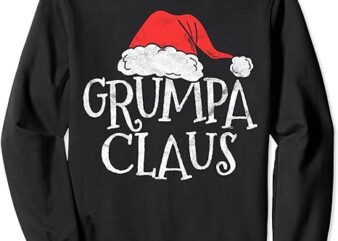 Retro Grumpa Claus Gift Fun Christmas Santa Costume Grandpa Sweatshirt