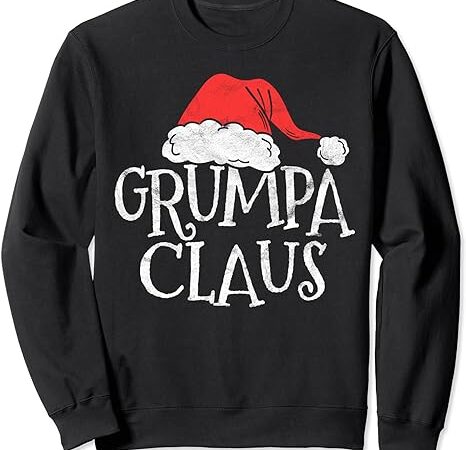 Retro grumpa claus gift fun christmas santa costume grandpa sweatshirt