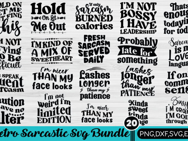 Retro sarcastic t-shirt bundle retro sarcastic svg bundle