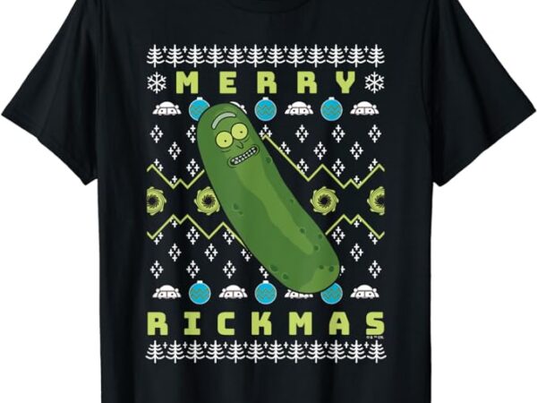 Rick and morty merry pickle rickmas ugly christmas t-shirt