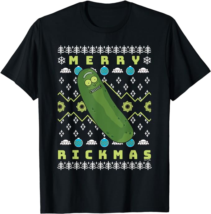 Rick and Morty Merry Pickle Rickmas Ugly Christmas T-Shirt