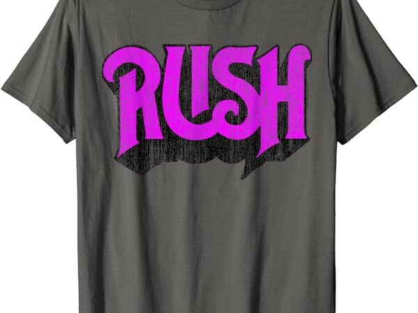 Rush distressed logo rock music band t-shirt