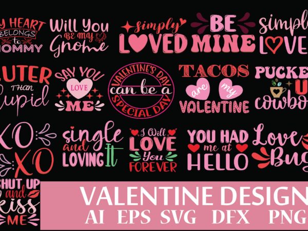 Valentine design bundil