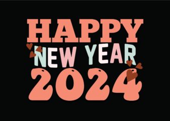 happy new year 2024 graphic t shirt