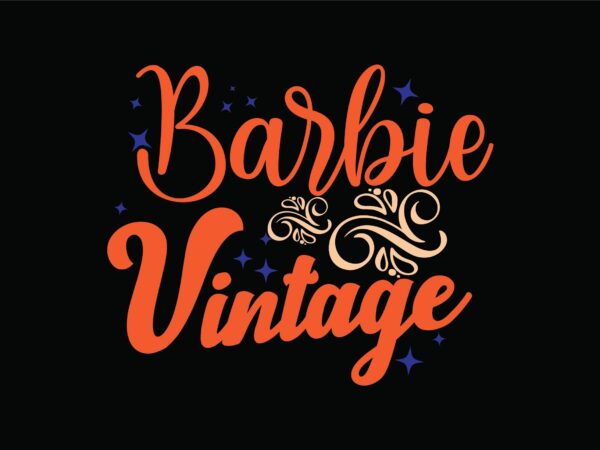Barbie vintage t shirt template