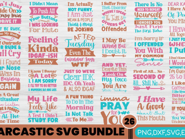 Sarcastic t-shirt bundle sarcastic svg bundle