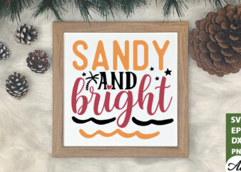 Sandy and bright SVG t shirt template vector
