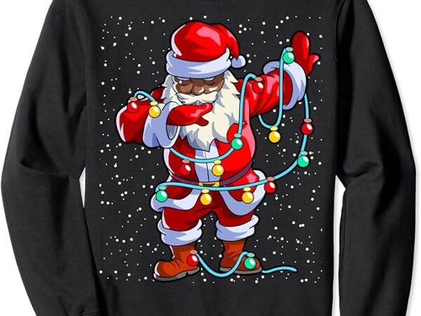 Santa claus black christmas afro african american xmas sweatshirt