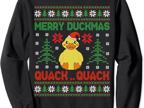Santa claus & rubber duck ugly christmas sweater quack gifts sweatshirt
