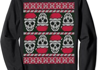 Santa Claus Skull Scary Goth Christmas Ugly Sweater Sweatshirt
