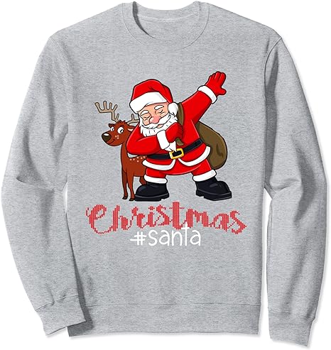 Santa Dab Dabbing Christmas Reindeer Sweatshirt