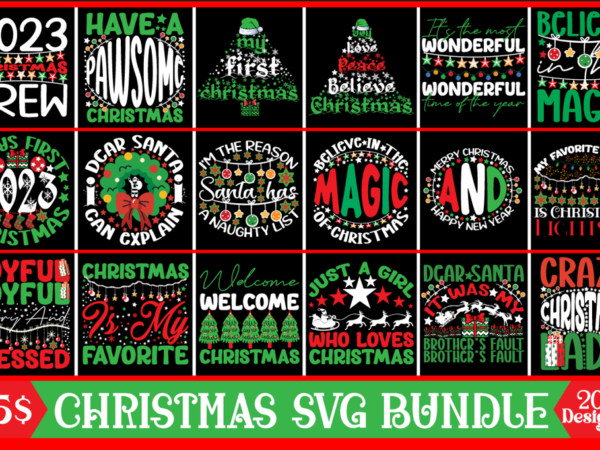 Christmas 2023 svg bundle. t shirt vector file