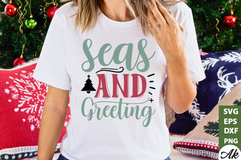 Seas and greeting SVG