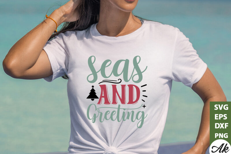 Seas and greeting SVG