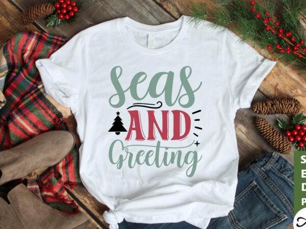 Seas and greeting svg t shirt template vector