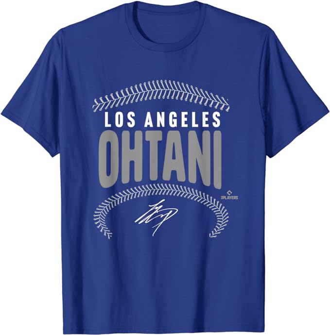 Shohei Ohtani Los Angeles Name & Number (Front & Back) MLBPA T-Shirt