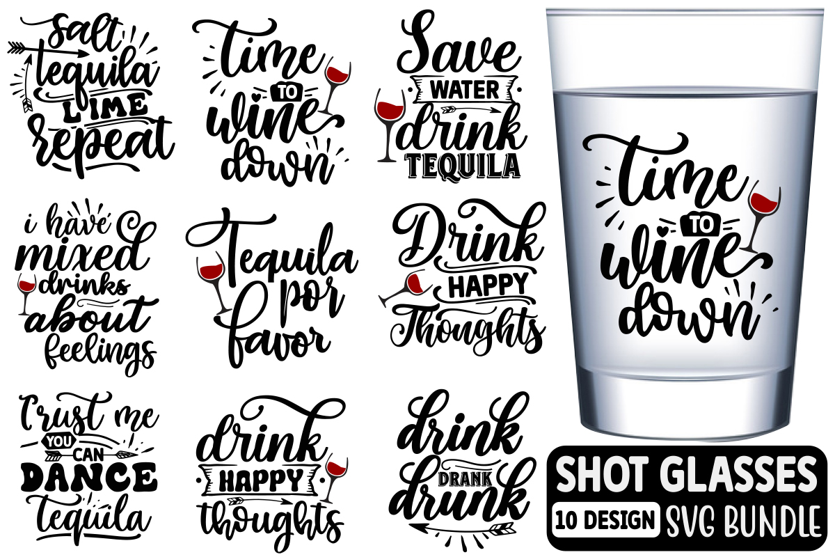 Glass Cup SVG, Shot Glass SVG, Glass Cup Clipart, Glass Cup Files for  Cricut, Glass Cup Cut Files For Silhouette, Png, Dxf