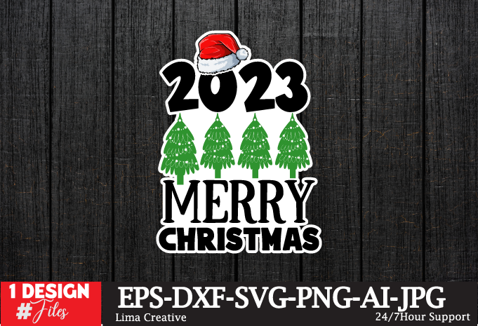 2023 Merry Christmas Sticker Sticker DEsign,Christmas SVG ,Christmas Christmas T-shirt Design