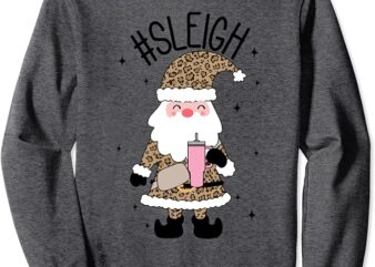 Sleigh Santa Claus Bougie Christmas Funny Christmas Party Sweatshirt