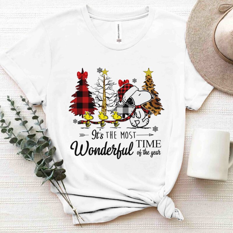 Snoopy Dog Christmas Tree It’s The Most Wonderful Time Of The Year Digital PNG Design Shirt