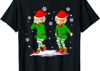 Snowflake Elf Griddy Dance Christmas Pajama Mens Boys Kids T-Shirt