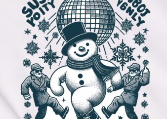 Funny Christmas Snowman Dance t shirt graphic design