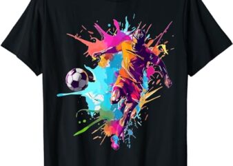 Soccer player Paint splash T-Shirt