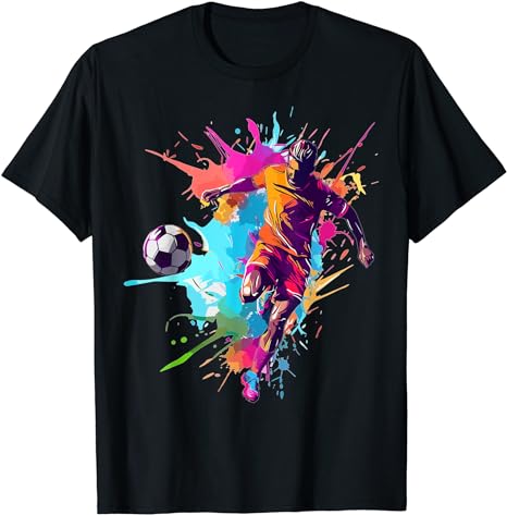 Soccer player Paint splash T-Shirt - Buy t-shirt designs