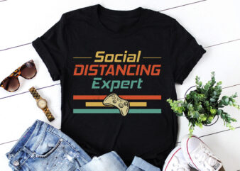 Social Distancing Expert T-Shirt Design