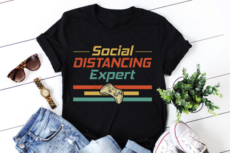Social Distancing Expert T-Shirt Design