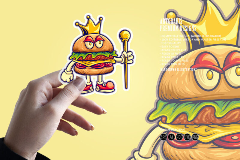 Funky funny burger crown