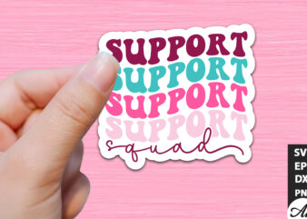 Support squad Retro Stickers