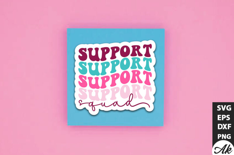Support squad Retro Stickers