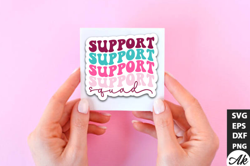 Support squad Retro Stickers