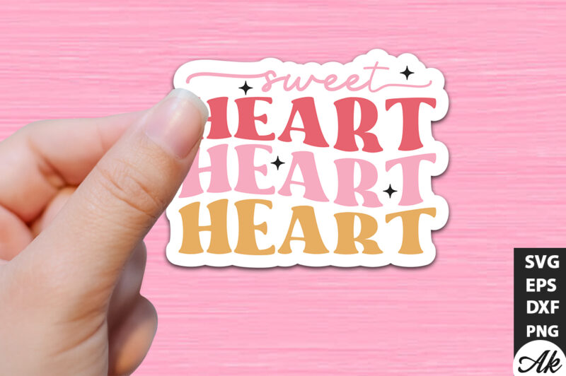 Sweet heart Retro Stickers