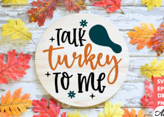Talk turkey to me Round Sign SVG