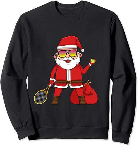 Tennis Player Racket Lover Santa Claus Xmas Gift Sweatshirt