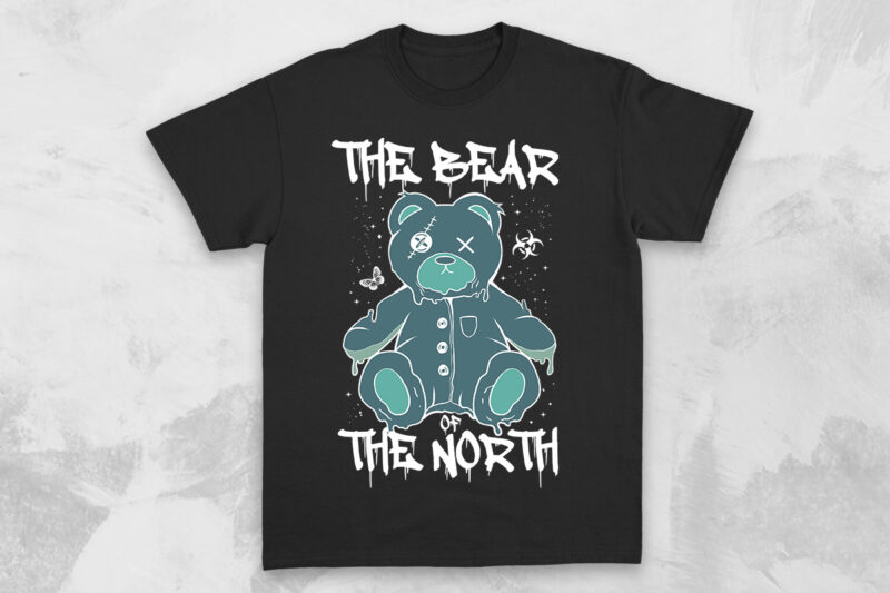Teddy Bear Brutalism T-shirt Designs, Streetwear T shirt Designs