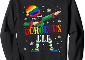 The Gorgeous Elf Dabbing Christmas Party Sweatshirt