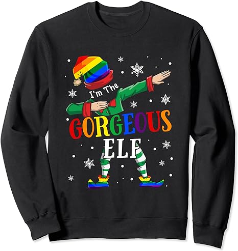The Gorgeous Elf Dabbing Christmas Party Sweatshirt