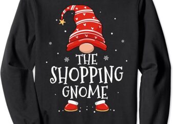 The Shopping Gnome Family Matching Funny Christmas Gnomes Sweatshirt