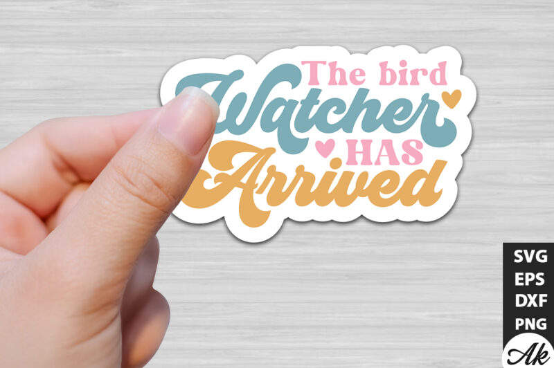 Retro Bird Stickers SVG Bundle