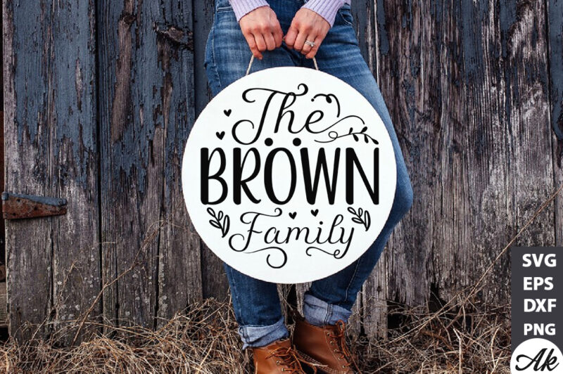 The brown family Round Sign SVG