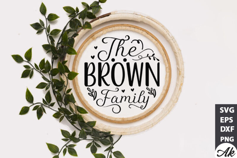 The brown family Round Sign SVG