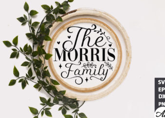 The morris family Round Sign SVG t shirt designs for sale