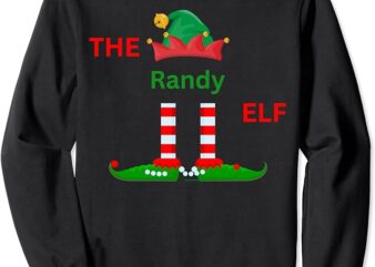 The randy Elf Funny Christmas Pajama Family Matching Elf t-s Sweatshirt