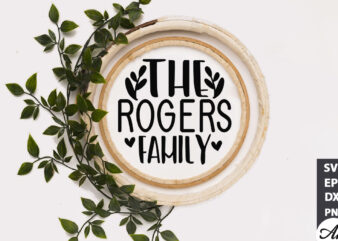 The rogers family Round Sign SVG