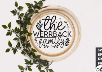 The werrback family Round Sign SVG